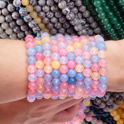 4/6/8/10/12mm Natürliche rosa Morganit Edelstein Perlen Unterstützung Anpassung