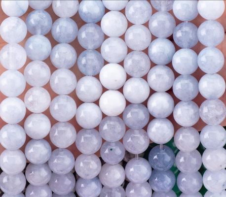 Semi-Edelstein Licht Aquamarin Loose Bead Strands Natürlicher Kristall Edelstein für DIY Schmuckherstellung