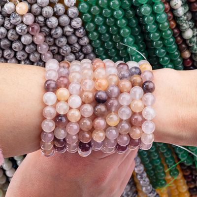 Violett Stein Loose Bead Strands 4mm Halbpreisperlen für Party Schmuck