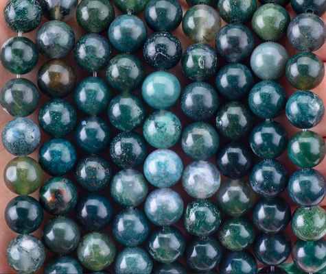 Runde Moos Achat Perle 4mm Edelstein Perlen für DIY Schmuckherstellung