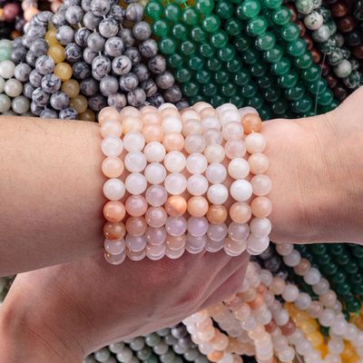 2 mm rosa Aventurin Halbpreisgemeinen Perlen Rundform