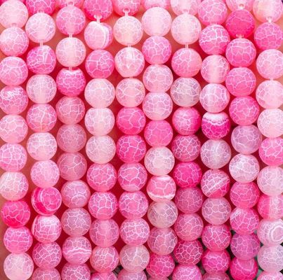 Fuchsia-Agat, verwittert, locker, matte, gefrorene, geknackte Agat, halbwegs Edelstein