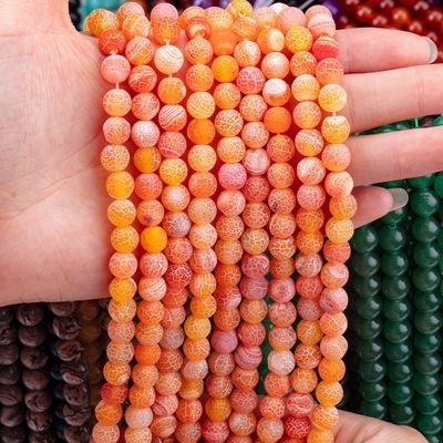 Orange-Agat-Wettered-Loose-Bead-Strands 2mm Halbpreis-Perlen