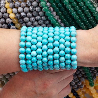 Turkis Loose Bead Strands Halbpreisstein Kristall Edelstein für die DIY Schmuckherstellung
