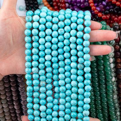 Turkis Loose Bead Strands Halbpreisstein Kristall Edelstein für die DIY Schmuckherstellung