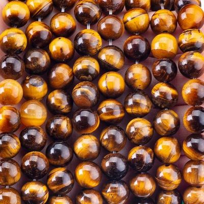 8mm Dunkel-Goldtiger-Auge Edelstein-Perlen Heilende Kristallstein-Perlen zum Schmuck machen