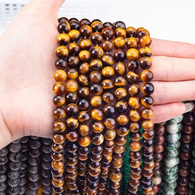 8mm Dunkel-Goldtiger-Auge Edelstein-Perlen Heilende Kristallstein-Perlen zum Schmuck machen