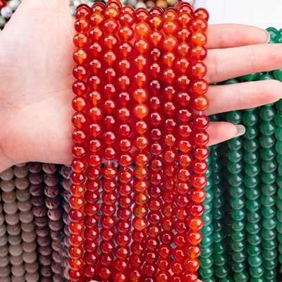 Rote Achat 8 mm Naturkarnelien Edelstein Runde Perlen für Party Schmuck