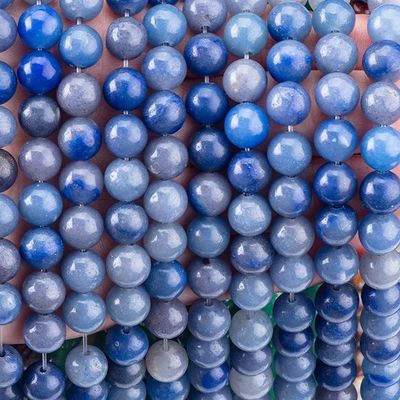 8mm Blau Aventurin Edelstein Perlen Heilende Kristallstein Perlen für Schmuck
