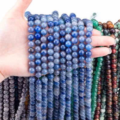 8mm Blau Aventurin Edelstein Perlen Heilende Kristallstein Perlen für Schmuck
