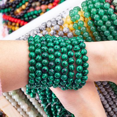 8mm Malachit Edelstein Perlen Heilende Kristallstein Perlen für Schmuck