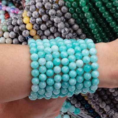 8mm Tianhe Stein Kristall Runde Massenkornchen für DIY Schmuck Herstellung Ohrring und Halskette