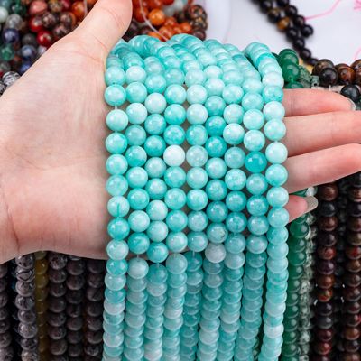 8mm Tianhe Stein Kristall Runde Massenkornchen für DIY Schmuck Herstellung Ohrring und Halskette