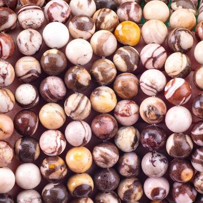 8mm Österreichische Zebra Jasper Edelstein Perlen Heilende Kristallstein Perlen zum Schmuck machen