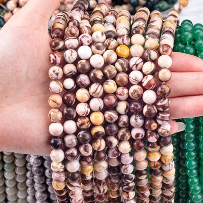 8mm Österreichische Zebra Jasper Edelstein Perlen Heilende Kristallstein Perlen zum Schmuck machen