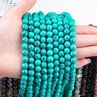 8MM Grün Turkis Bulk Beads Strands für Schmuck Bracelet Halskette Ohrring