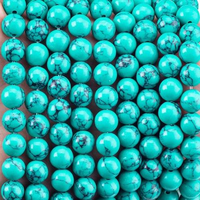 8MM Grün Turkis Bulk Beads Strands für Schmuck Bracelet Halskette Ohrring
