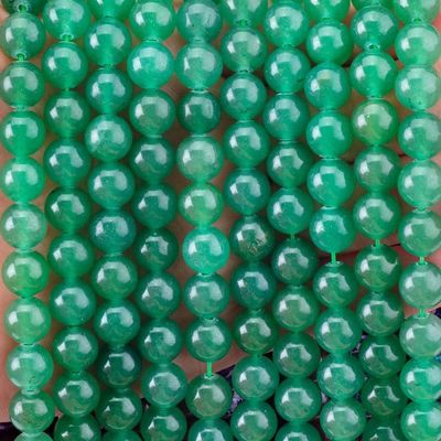 8MM Dunklergrün Aventurin Kristallstein Glatter Rundes Massengeld Locker Perlen für Perlen Schmuckherstellung