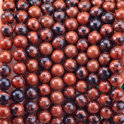 8MM Mahagoni Jaspis Polster glatte lose Perle für handgefertigte DIY Perlen Schmuck