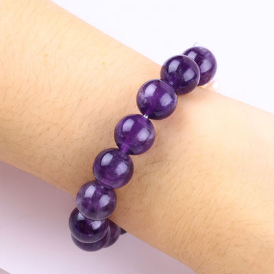 Handgefertigt Edelstein Perlen Armband Dunkler Amethyst Stein Armband Verstellbares Peel Charms Armband Für die Party täglich tragen