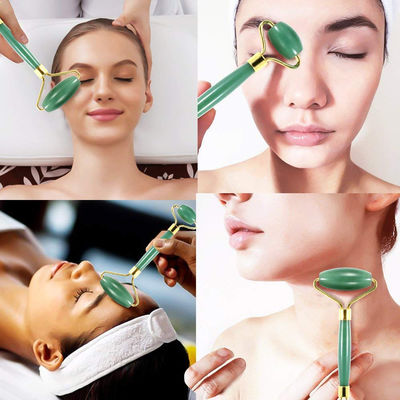 Gesichtsmassage 100% natürliches kristallgrünes Aventurin-Gesichts-Jade-Roller