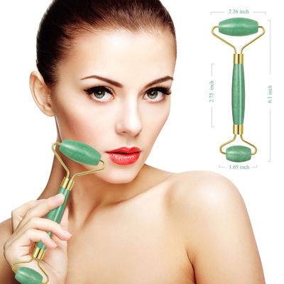 Gesichtsmassage 100% natürliches kristallgrünes Aventurin-Gesichts-Jade-Roller