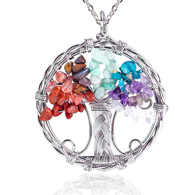 2.6*2.2 Zoll/6.6*5.2 cm Chakra Edelstein Halskette Freisetzung Angst