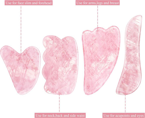 Rose Quarz Natürliche Jade Schablone Jade Stein Gesichts Gua Sha Board Massagetools