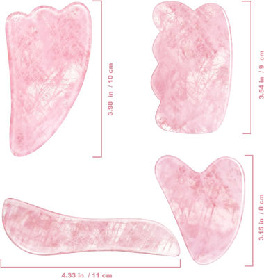 Rose Quarz Natürliche Jade Schablone Jade Stein Gesichts Gua Sha Board Massagetools