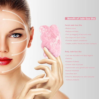 Rose Quarz Natürliche Jade Schablone Jade Stein Gesichts Gua Sha Board Massagetools