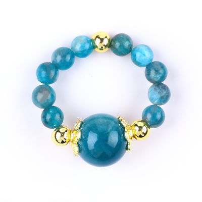 4MM Apatit kleine Perle Heilende Energie Kristall Runde Stretch Perle Ring Für tägliche Tragen und Party
