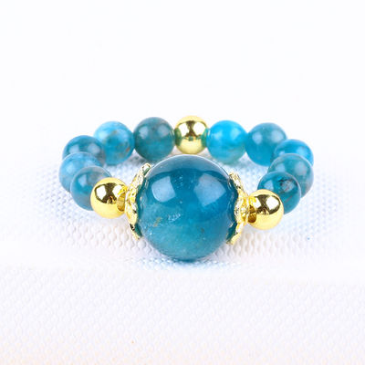 4MM Apatit kleine Perle Heilende Energie Kristall Runde Stretch Perle Ring Für tägliche Tragen und Party