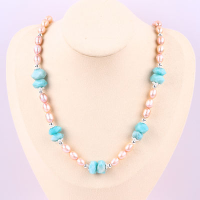 6mm Perle Frischwasser Perlen Halskette Schmuck Heilende Energie