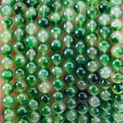 8mm klare Moos Agat Edelstein Perlen Heilende Kristallstein Perlen für Schmuckherstellung