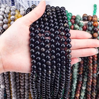 8mm Gold Obsidian Edelstein Perlen Heilende Kristallstein Perlen für Schmuckherstellung