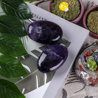 Natürlicher Polierter Amethyst Palmstein Amethyst Taschen Edelstein Amethyst Sorgen Stein Zur Linderung von Stress Heimdekoration