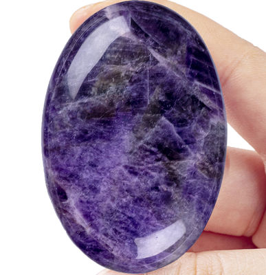 Natürlicher Polierter Amethyst Palmstein Amethyst Taschen Edelstein Amethyst Sorgen Stein Zur Linderung von Stress Heimdekoration