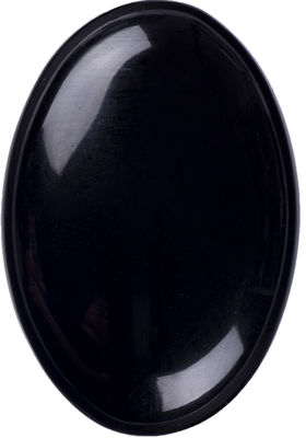 Natürlicher polierter schwarzer Obsidian Palmstein schwarzer Obsidian Taschen Sorgen Edelstein zur Stressreduktion Heimdekoration