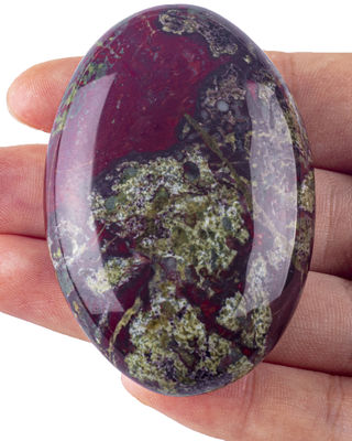 Natürlicher Drachen-Blutstein Oval geformter Handwerksstein Drachen-Blutstein Palm-Edelstein für die Wohnkultur