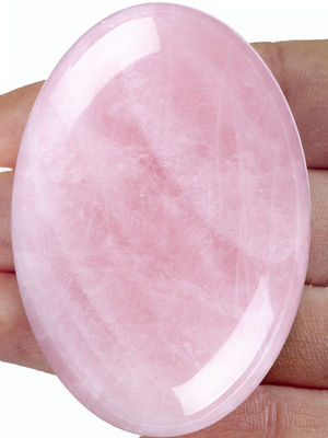 Natürliche Rose Quarz Palmstein Heilung Polsterte Tasche Rose Quarz Felsen Steine Sorgen Stein Angst Befreiung