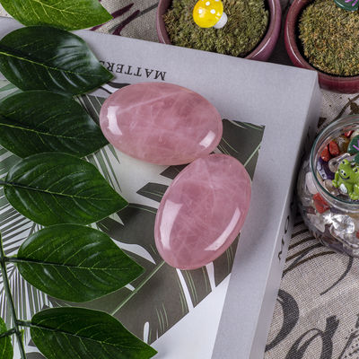 Natürliche Rose Quarz Palmstein Heilung Polsterte Tasche Rose Quarz Felsen Steine Sorgen Stein Angst Befreiung