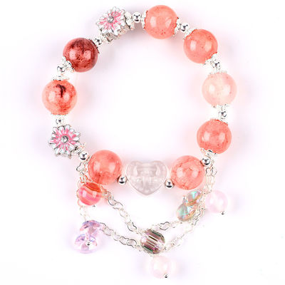 12 mm Afghanistan Jade Quarz Herz geschnitzt Kristallkette Kreis Perlen Armband