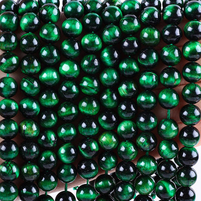 8 mm Grüner Tiger-Auge Edelstein Heilende Kristallstein Perlen für Schmuck