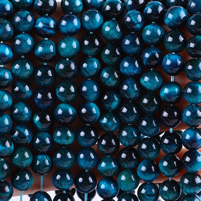 8mm See Blaue Tiger-Auge Edelstein Heilende Kristallstein Perlen für Schmuckherstellung