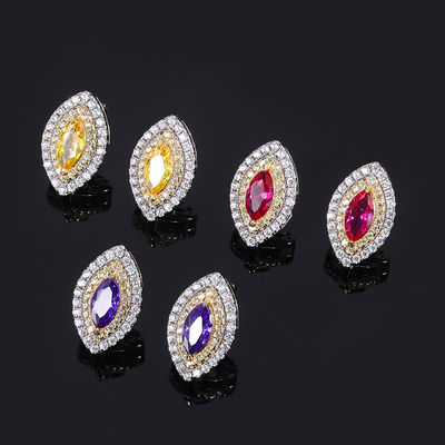 Marquise-Form Exklusive Handwerkskunst Ohrring Edelstein Zirkon Brautschmuck