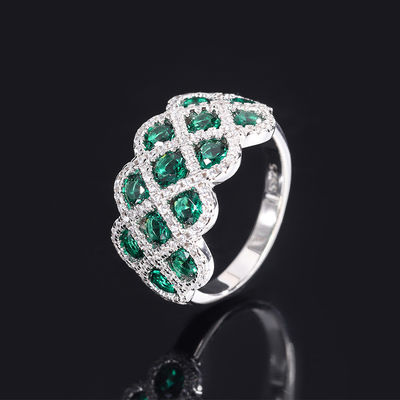 Zirkon 925 Sterling Silber Edelstein Verlobungsringe Blumenform