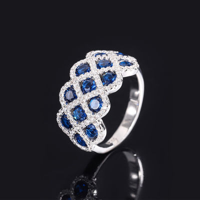 Zirkon 925 Sterling Silber Edelstein Verlobungsringe Blumenform