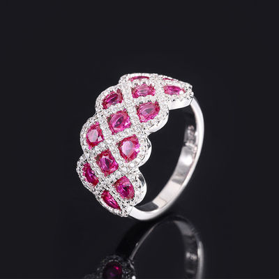 Zirkon 925 Sterling Silber Edelstein Verlobungsringe Blumenform