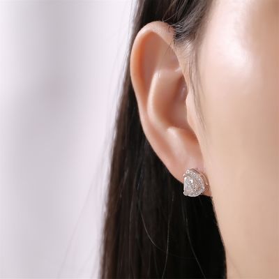 Moissanite 925 Sterling Silber Stud Ohrringe Unterstützung OEM ODM