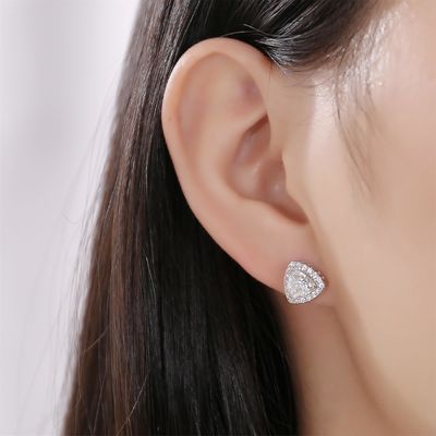Moissanite 925 Sterling Silber Stud Ohrringe Unterstützung OEM ODM